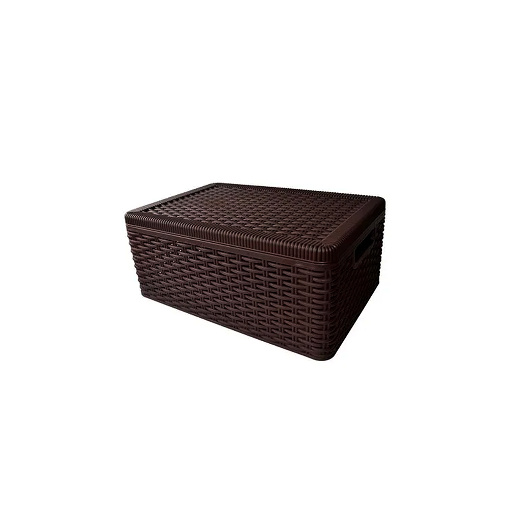 CAJA CON TAPA RATTAN # 3